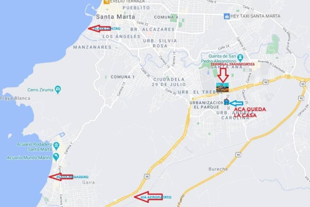 Сasa de vacaciones Casa Completa Sin Compartir Privada Con Garaje Gratis Wifi Para Toda Una Familia Santa Marta (Magdalena)